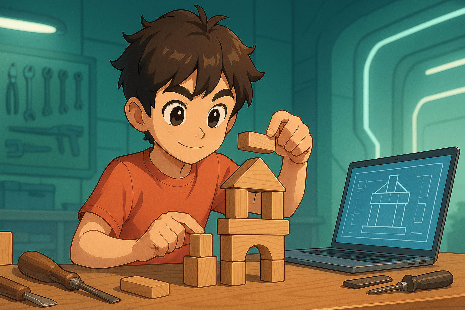 child building using chatgpt ai